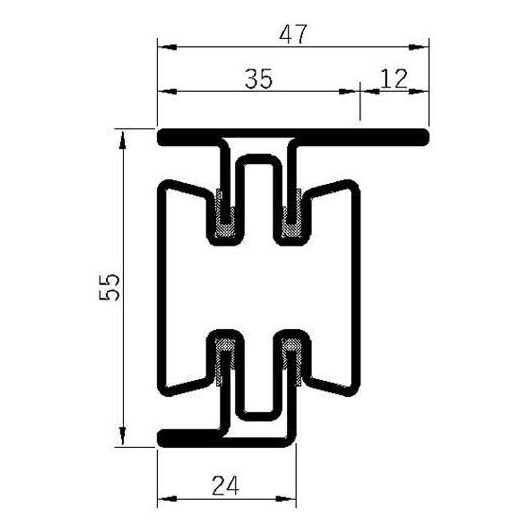 Breaker 55v-60L Fire Insulation Profile Series