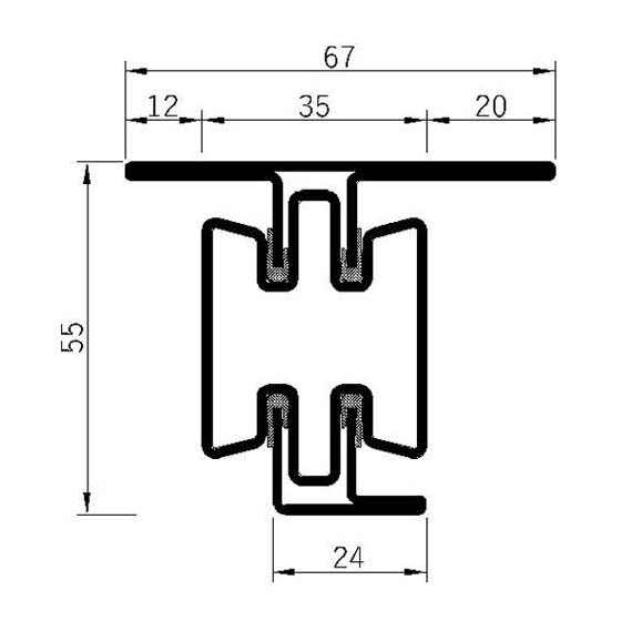 Breaker 55v-60L Fire Insulation Profile Series