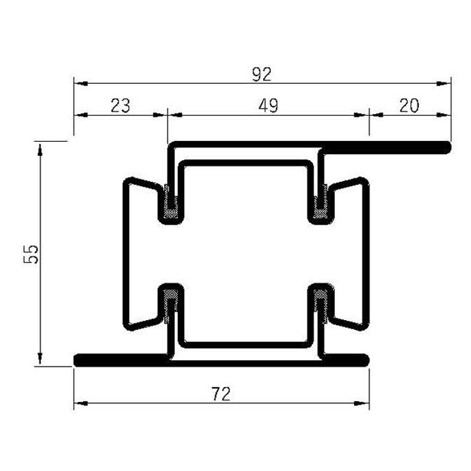 Breaker 55v-60L Fire Insulation Profile Series