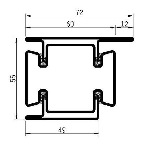 Breaker 55v-60L Fire Insulation Profile Series