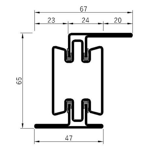 Breaker 65v-60L Fire Insulation Profile Series