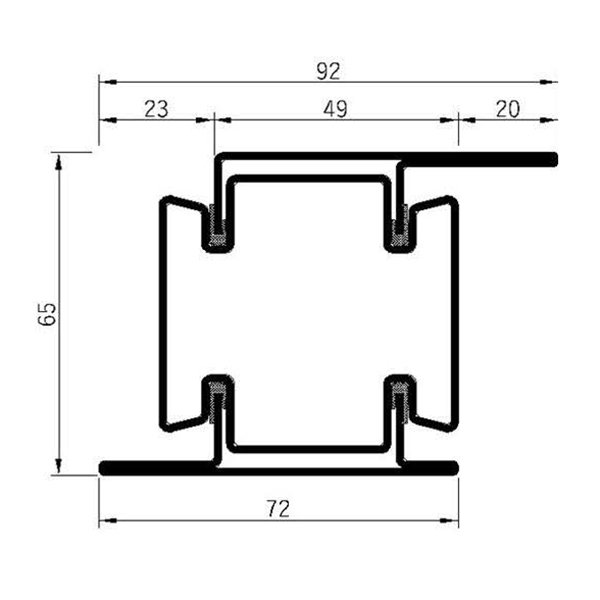 Breaker 65v-60L Fire Insulation Profile Series