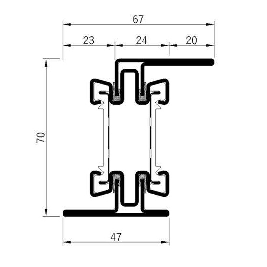 Breaker 70H-60L Fire Insulation Profile Series
