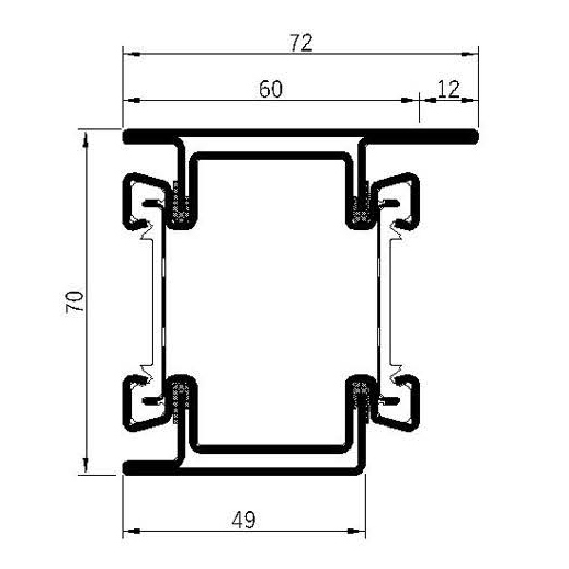 Breaker 70H-60L Fire Insulation Profile Series