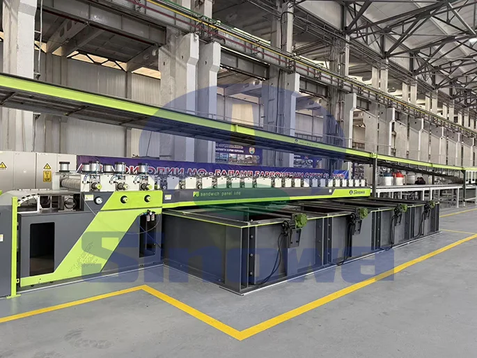 Sandwich panel production line